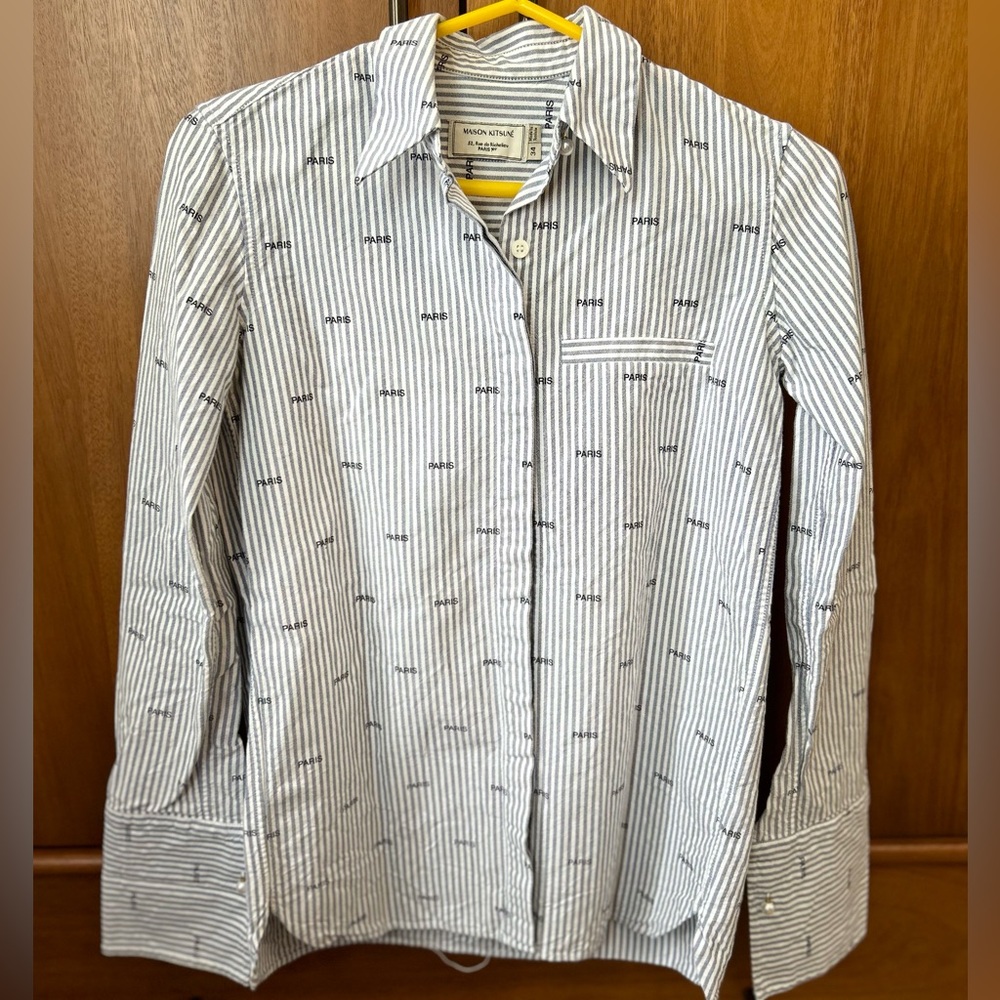 🦊 Maison Kitsuné Oxford Shirt - Paris - XS / FR 34